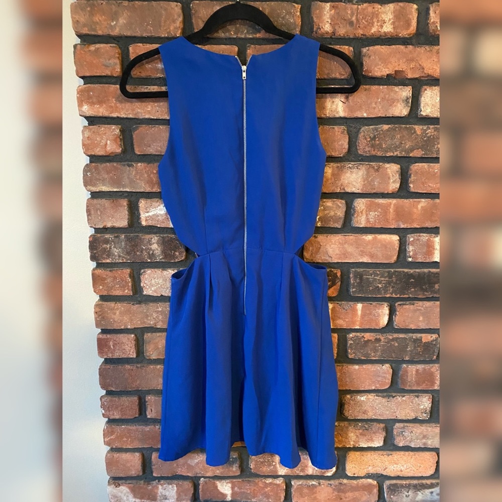Express Blue Cutout Dress - Picture 2 of 3